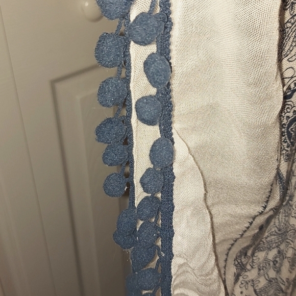 Blue and White Kimono/Beach coverup - Picture 3 of 5